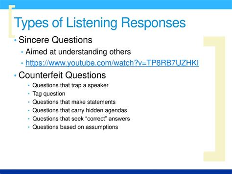 counterfeit questions are aimed at understanding others.